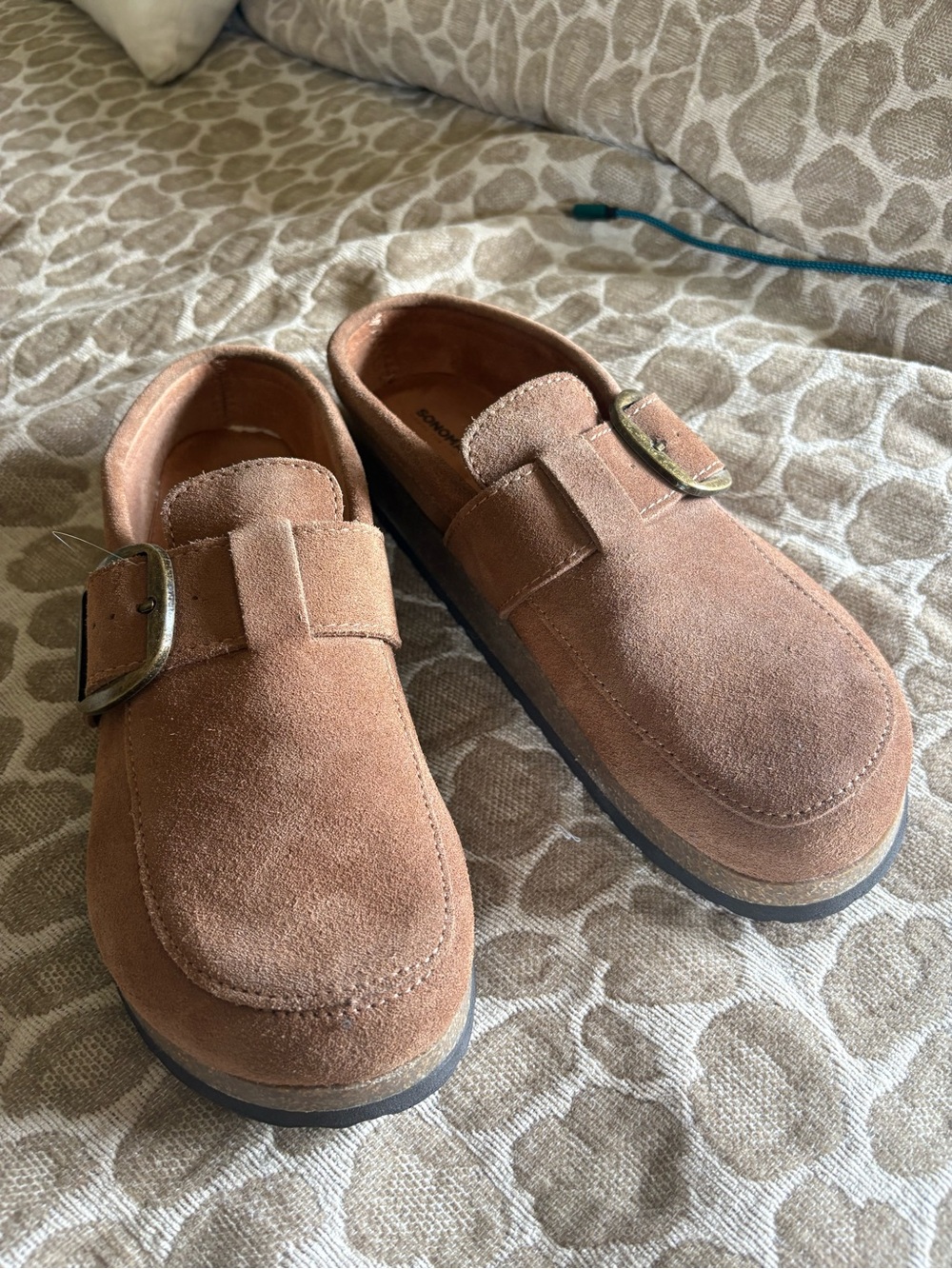 Sonoma  Women’s Brown Suede Buckle Loafers size 11